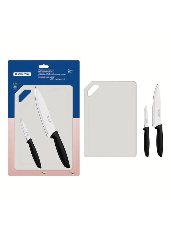 Tramontina - Kit para Carne e Legumes e Tábua para Cortar 3 Pçs 2