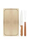 Kit para Churrasco em Ao Inox 3 Peas