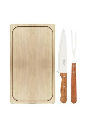 Kit para Churrasco em Ao Inox 3 Peas