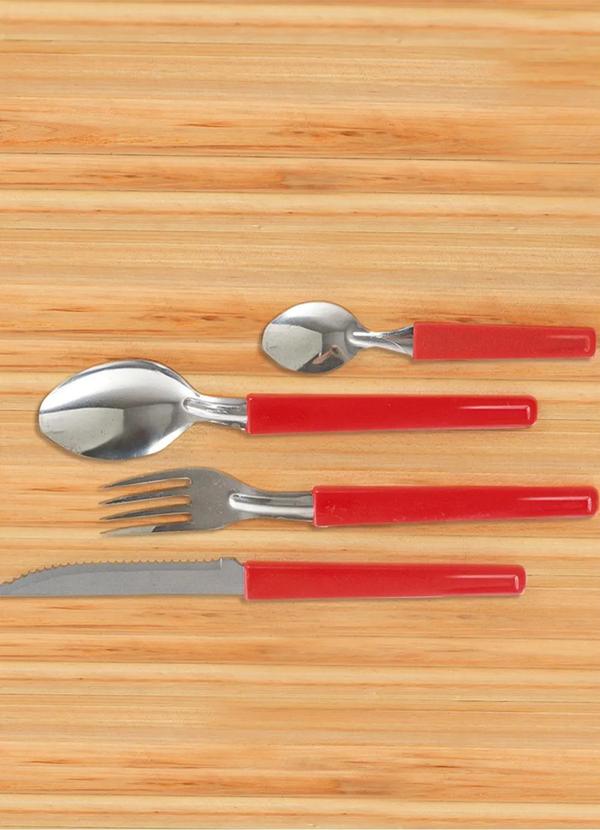 Martinazzo - Kit Talheres Primavera Vermelho 24 Peças 2