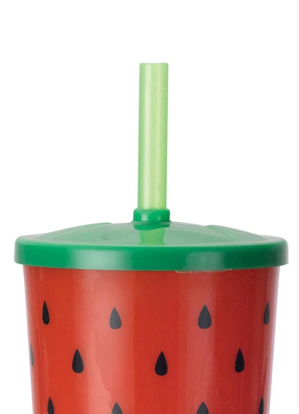 Lar e Lazer - Copo com Canudo Melância 600 Ml 2