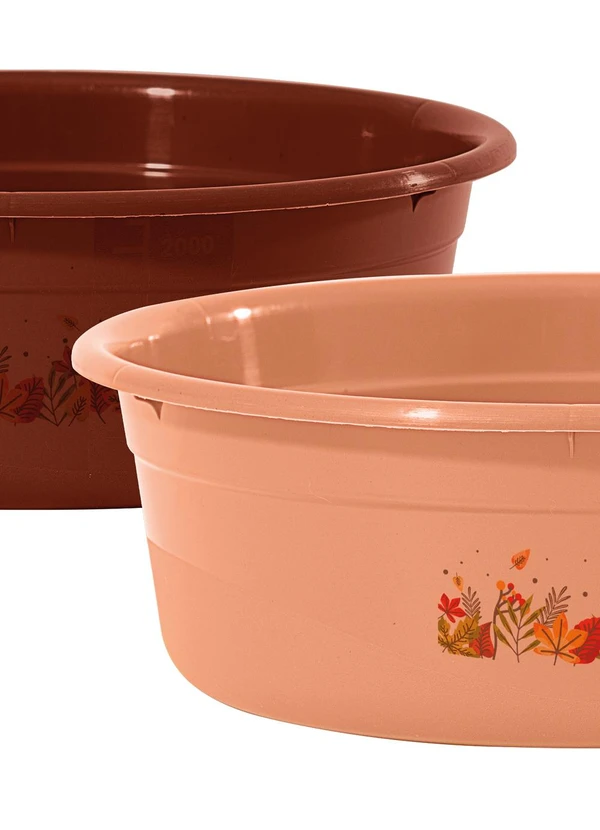 Giplas - Kit 4 Bacias 2,6l Floral Outono 3