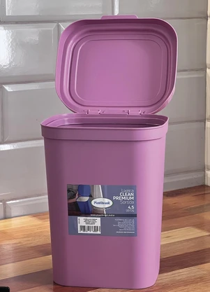 Lar e Lazer - Lixeira Clean Sortida 4,5 Litros - LAR E LAZER
