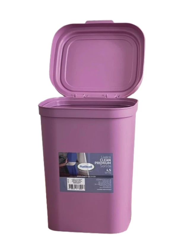 Lar e Lazer - Lixeira Clean Sortida 4,5 Litros 5