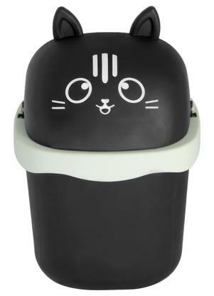 Lixeira Gato (Preto/Bege) 1,5l