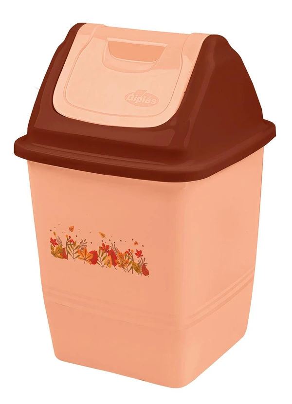 Giplas - Lixeira Quadrada 3,6l - Floral Outono