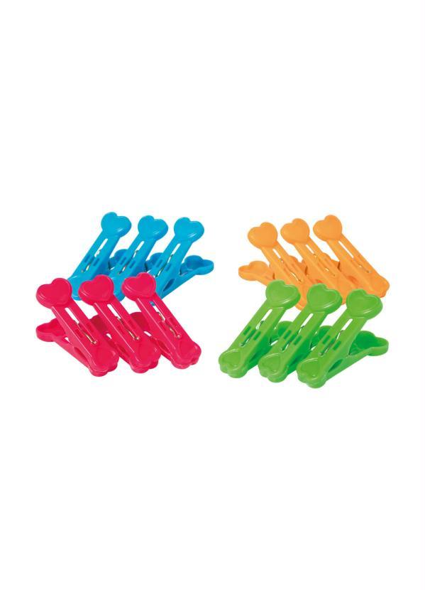 Lar e Lazer - Kit 12 Grampos de Roupas Corações 4