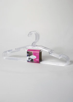 Lar e Lazer - Kit 5 Cabides Transparentes Elegance - LAR E LAZER