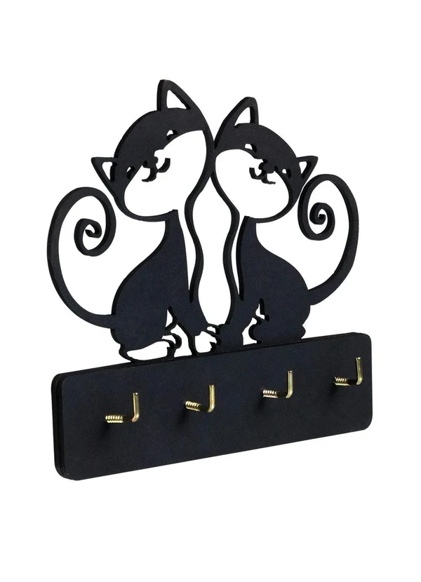 Lar e Lazer - Porta Chaves Gatinhos 1 Peça