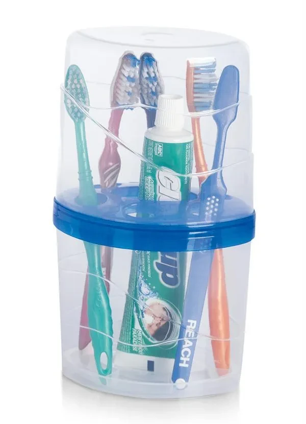 Lar e Lazer - Porta Escovas com Tampa em Plástico 20 X 11 Cm