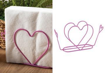 Porta Guardanapo Rosa Cora��o