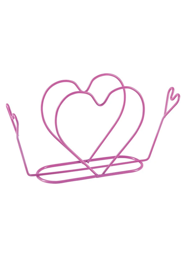 Lar e Lazer - Porta Guardanapo Rosa Coração 2