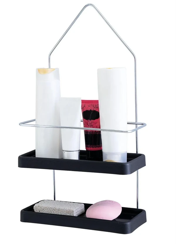 Lar e Lazer - Porta Utensílios de Banheiro Preto 2 Andares 2