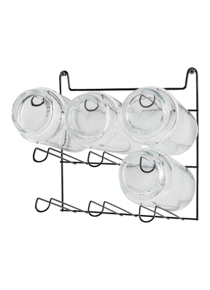 Lar e Lazer - Suporte para 9 Copos Preto - LAR E LAZER