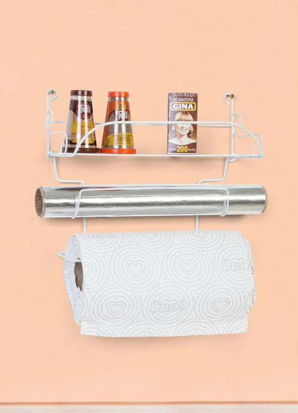 Lar e Lazer - Suporte Porta Condimentos e Papel Toalha 1 Peça 3