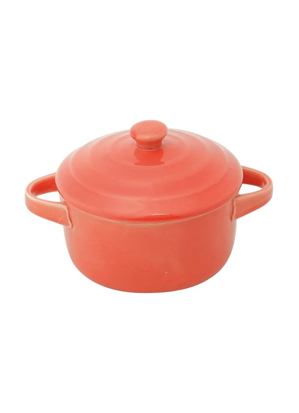 Lar e Lazer - Caçarola com Tampa Porcelna Vermelha 5