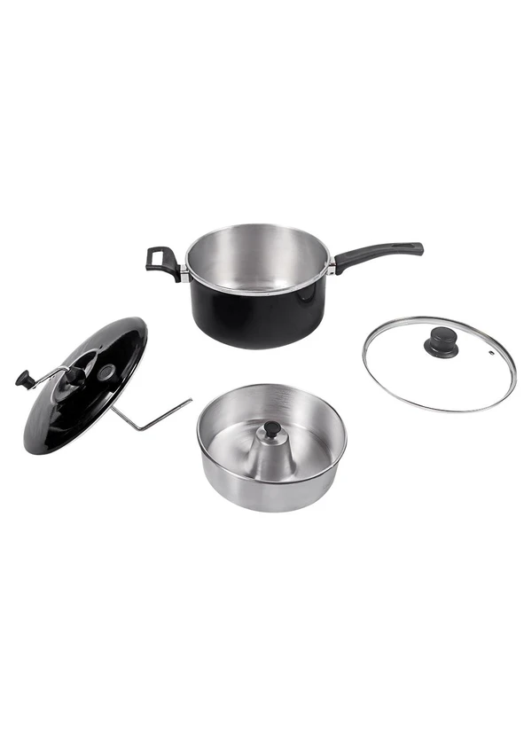 Lar e Lazer - Conjunto Pipoqueira e Forma de Pudim Preta N22 Gmt 4