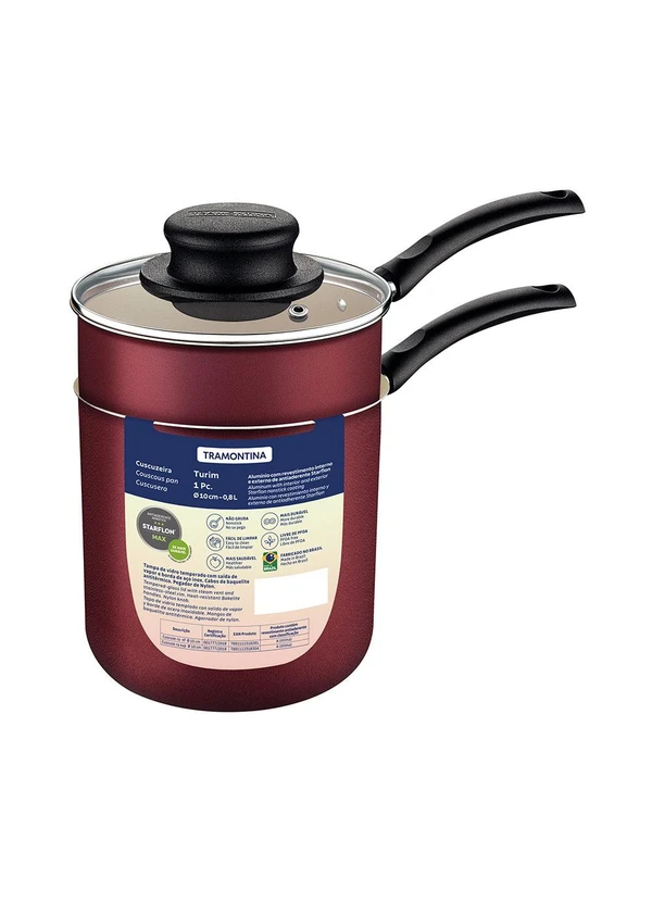 Tramontina - Cuscuzeira Tramontina Vermelha 10cm 3