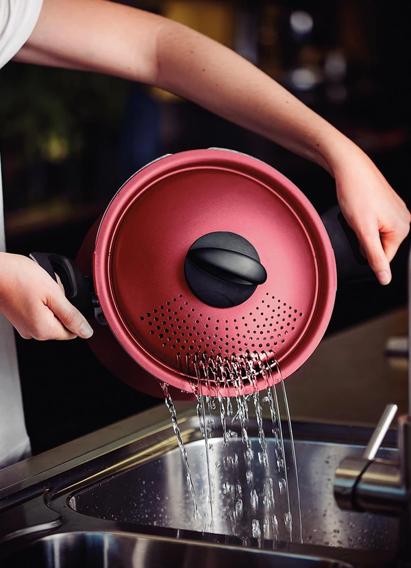 Tramontina - Espagueteira Tramontina Vermelha 5,7l 2