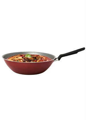 Tramontina - Frigideira Wok Vermelha 28 Cm - TRAMONTINA