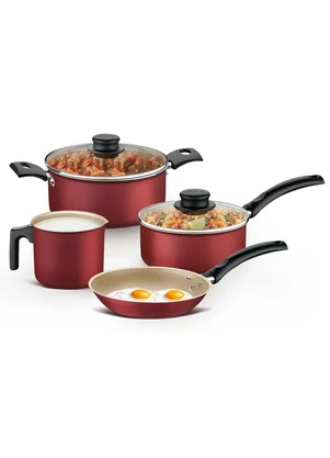 Tramontina - Jogo de Panelas Vermelho 4 Peças - TRAMONTINA