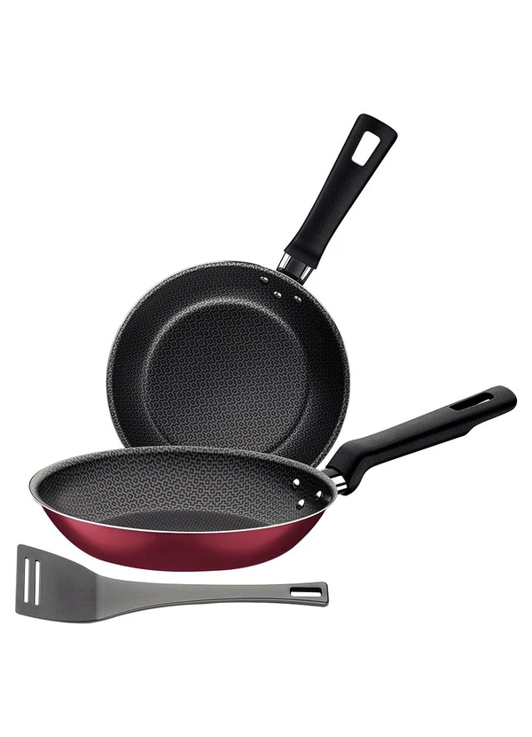 Tramontina - Kit Frigideiras Tramontina Loreto Vermelho 2