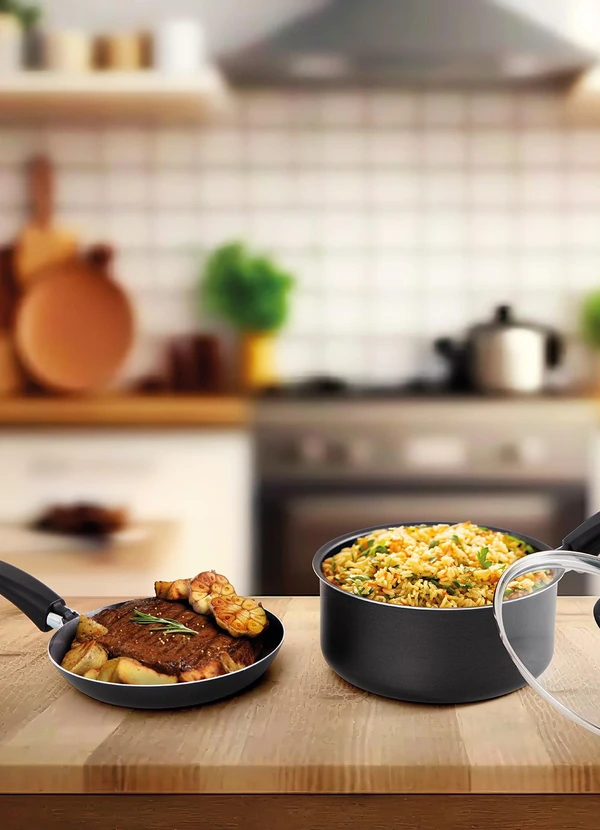 Lar e Lazer - Kit Panela e Frigideira Francesa Grafite 3