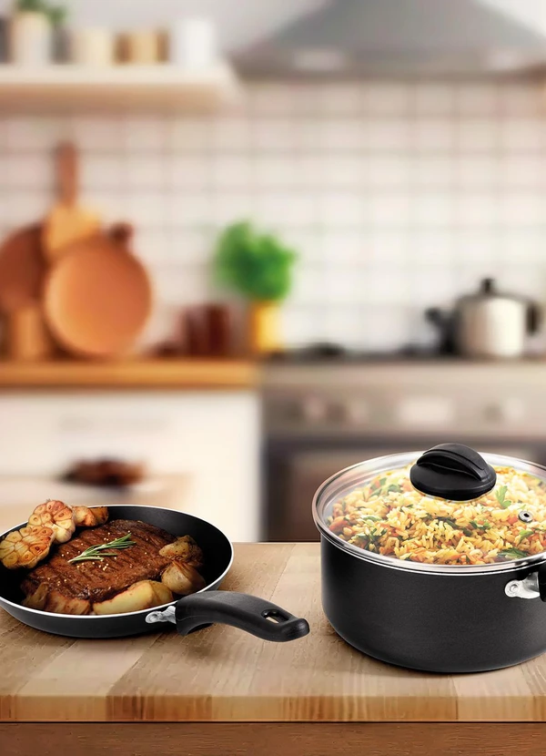 Lar e Lazer - Kit Panela e Frigideira Francesa Grafite 4