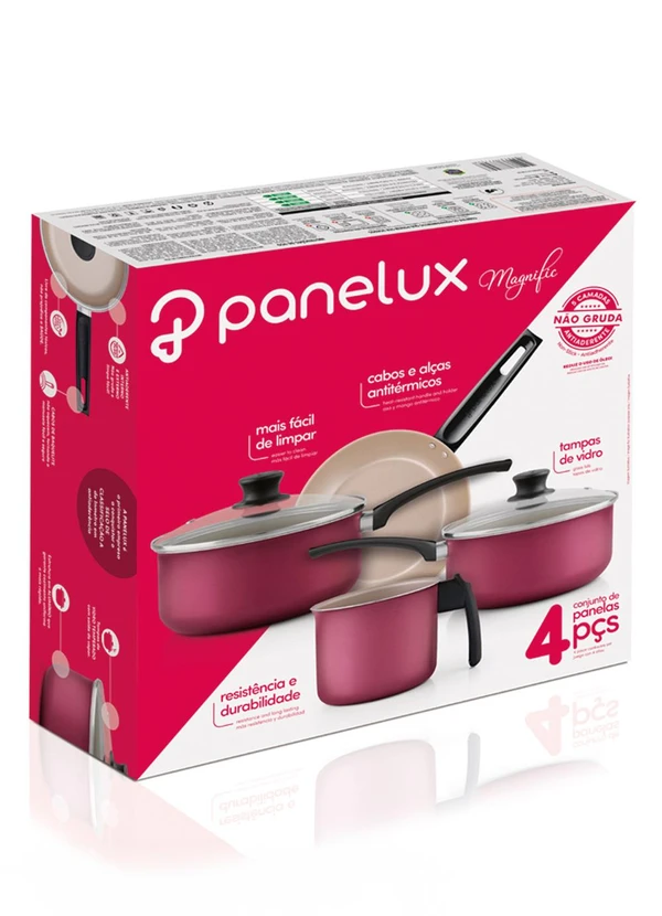 Lar e Lazer - Kit Panelas 4 Peças Cereja Magnific 2