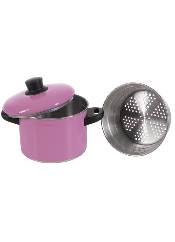 Panela 2 em 1 Cozimento a Vapor Rosa
