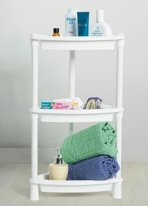 Lar e Lazer - Prateleira de Canto Desmontável Em Plástico - LAR E LAZER