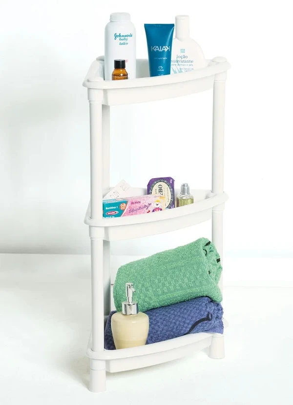 Lar e Lazer - Prateleira de Canto Desmontável Em Plástico 2