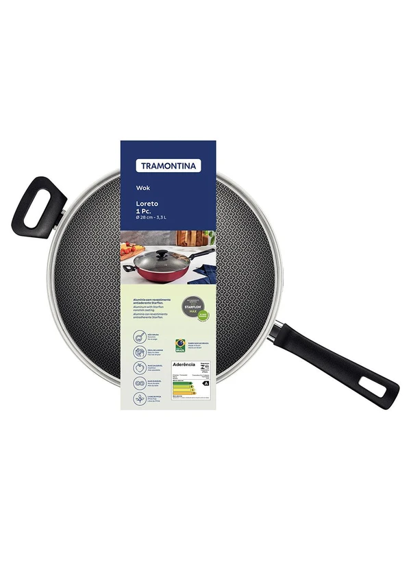 Tramontina - Wok Tramontina Vermelha 28cm 3