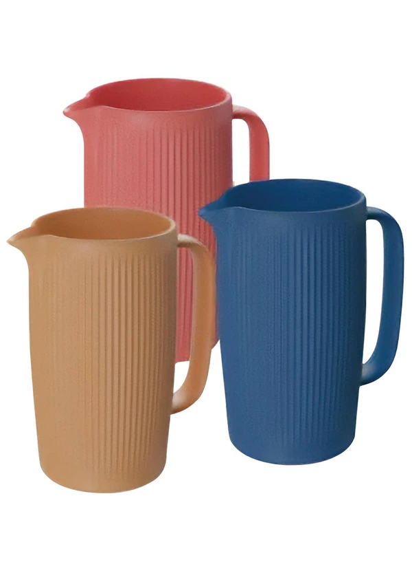 Lar e Lazer - Jarra de Bambu e Pp Stripes Sortido