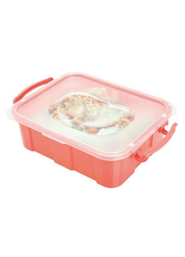 Lar e Lazer - Pote Closed Retangular Coral Pequeno