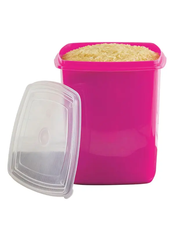 Lar e Lazer - Pote Mantimento Quadrado Pink 4 Litros
