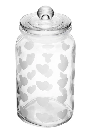 Lar e Lazer - Pote Mantimentos Coração Incolor 1,1l - LAR E LAZER