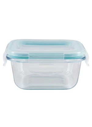 Lar e Lazer - Pote Quadrado de Vidro 800 Ml - LAR E LAZER