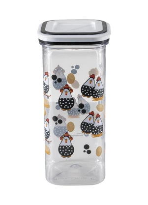 Lar e Lazer - Pote Quadrado Galinhas 1l - LAR E LAZER