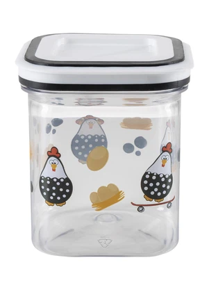 Lar e Lazer - Pote Quadrado Galinhas 500ml - LAR E LAZER