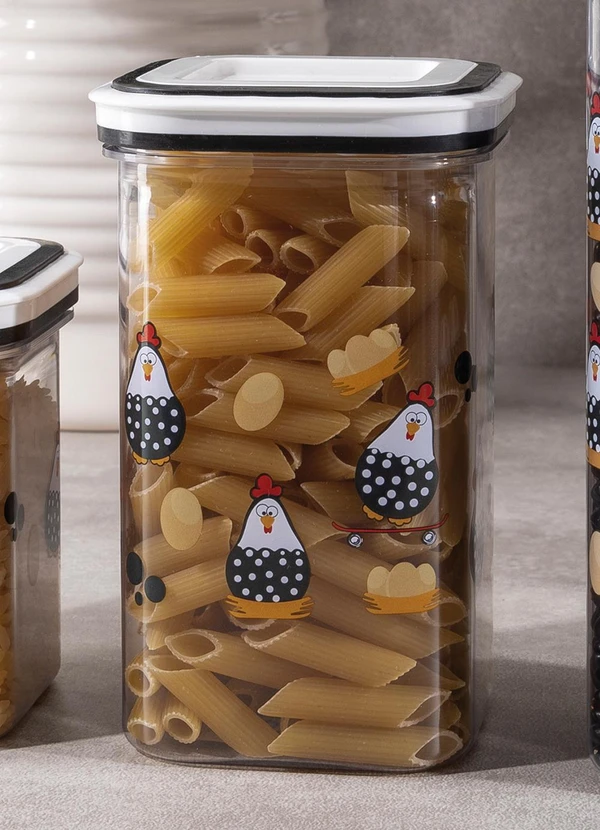 Lar e Lazer - Pote Quadrado Galinhas 750ml