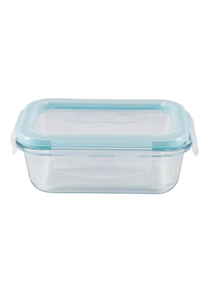 Lar e Lazer - Pote Retangular Hermético Vidro 370 Ml - LAR E LAZER