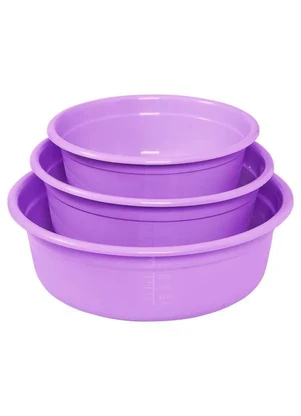 Giplas - Kit Bacias Lilás 3 Peças - GIPLAS