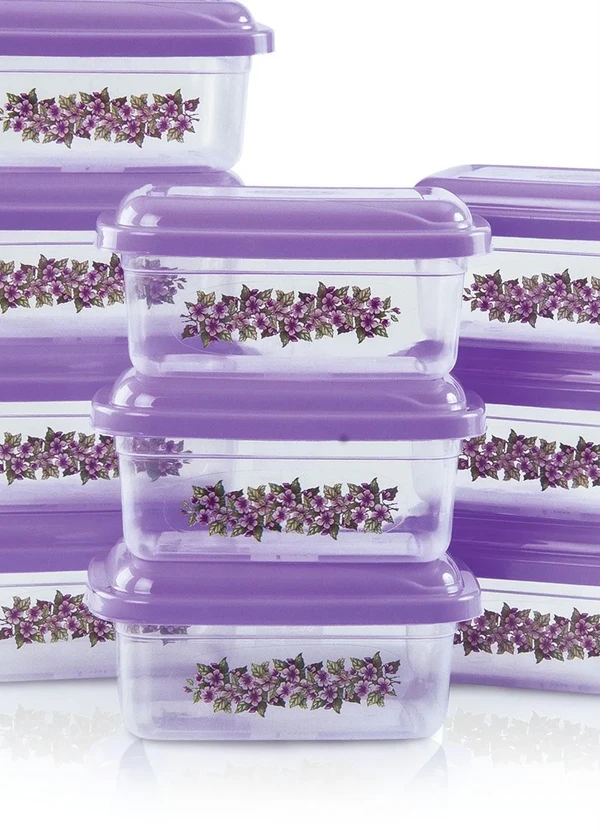 Giplas - Kit Potes Retangulares Floral 10 Peças 2