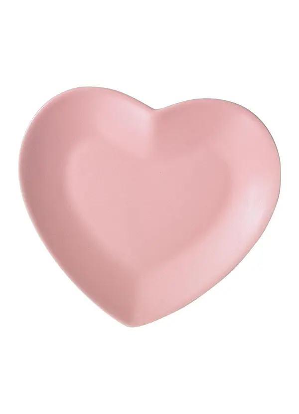 Lar e Lazer - Coração Decorativo Cerãmica Heart Rosa 2