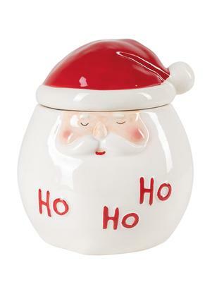 Potiche Ceramica c/ Tampa Papai Noel