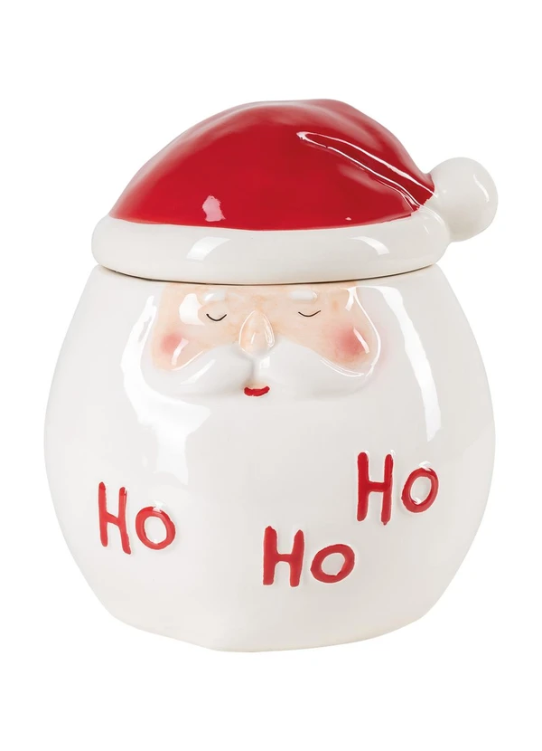 Lar e Lazer - Potiche Ceramica c/ Tampa Papai Noel