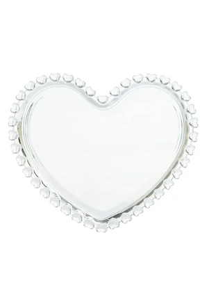 Lar e Lazer - Prato de Sobremesa Coração 1 Peça - LAR E LAZER