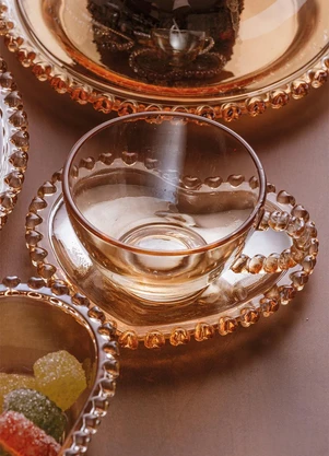 Duralex - Prato de Vidro Coração Âmbar - DURALEX