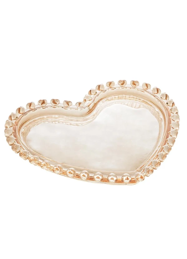 Duralex - Prato de Vidro Coração Âmbar 4